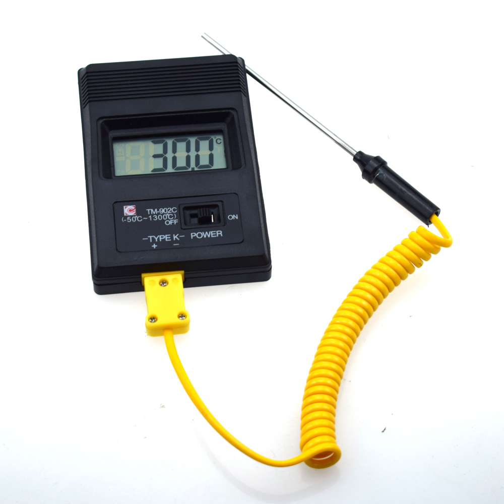 TM-902C K Type Digital Thermometer Probes Thermocouple Sensor 1Meter 