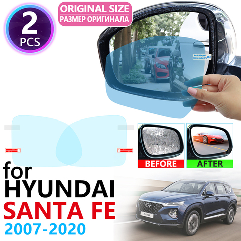 for Hyundai Santa Fe CM DM TM ix45 2007~2022 Full Cover Rearview Mirror Anti Fog Film Accessories SantaFe 2010 2015 2017 2022 ► Photo 1/6