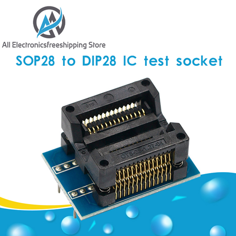 SOP28 to DIP28 Adapter Socket Wide 300mil IC SOIC28 to DIP28 SOP16 to DIP16 SOP20 to DIP20 IC programmer socket adapter ► Photo 1/6