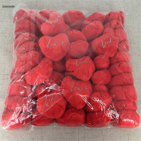 40pcs,lot Sweet Wedding Love Hearts Plush Toys - Gift Plush  NEW Size 7CM LOVE Heart Plush Stuffed TOY DOLL ► Photo 1/2