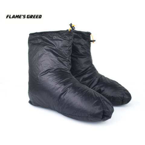 FLAME'S CREED Sleeping Bag Accessories Goose Down Slippers Outdoor Camping Down Socks Warm Water Resistant Available ► Photo 1/5