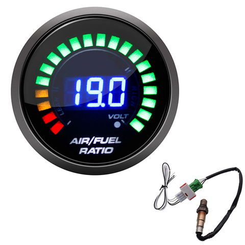 52mm Air Fuel Ratio Gauge LED Digital Display With Narrowband O2 Oxygen Sensor Car Gauge for 12V Car 0258006028 Racing Gauge ► Photo 1/6