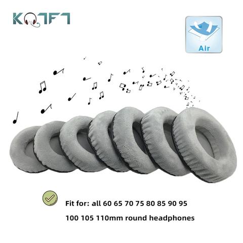 KQTFT All size Grey Velvet Replacement Ear Pads for Sennheiser AKG HifiMan ATH Philips Fostex Sony Beyerdynamic Parts Earmuff ► Photo 1/6