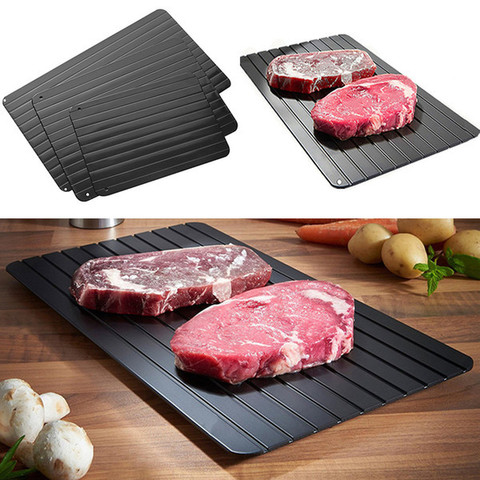 Defrost Tray Thaw Frozen Food Meat Fish In Minutes Home defrosting tray No Electricity Chemicals Dropshipping ► Photo 1/6