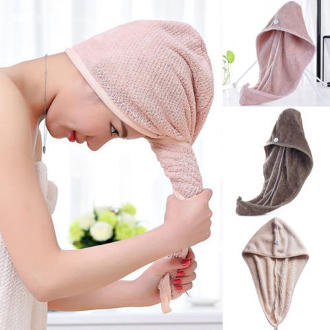 Shower Cap Magic Microfiber Hair Quick Drying Dryer Towel Bath Wrap Cap Quick Hat Turban Dry  shower cap  hair bonnet ► Photo 1/6