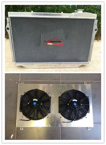 3 Row 56mm For Landcruiser Land Cruiser HDJ80 HZJ80 MT Manual Aluminum Alloy Radiator & Shroud & FANS ► Photo 1/1