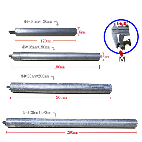 M6 Magnesium Anode Rod Magnesium Bar for Water Heater Waterboiler Heating Element ► Photo 1/3