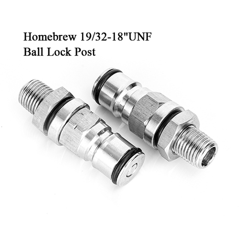 Ball Lock Post Pressure Relief Valve Cornelius Beer Keg Homebrew 19/32-18 Ball Lock Post With 1/4inch Bulkhead Corny Keg Adapter ► Photo 1/6