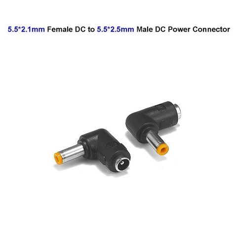 Right Angle DC Connector 5.5*2.1mm Female To 5.5*2.5mm Male Power Plug DC Jack Connector For Power Supply Adapter ► Photo 1/6