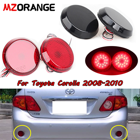 2pcs 6.8cm Car LED Tail Rear Bumper Reflector Light Fog Brake Stop Lamp For Toyota Corolla Sienna For Nissan Qashqai Tail Lamp ► Photo 1/6
