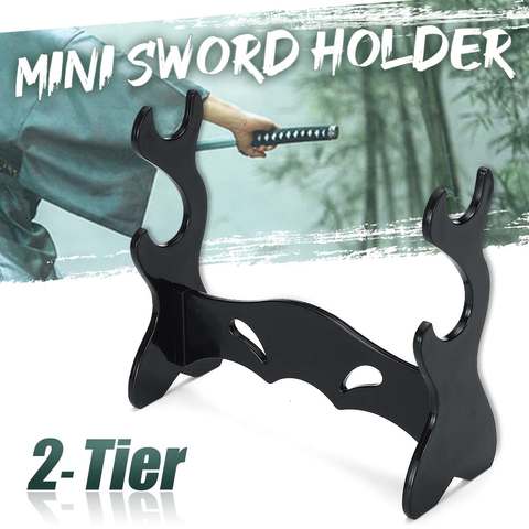 Mini Samurai Sword Katana Holder Wall Mount Sword Display Stand Sword Display Rack Base Desktop Storage Rack Holder Hanger ► Photo 1/6