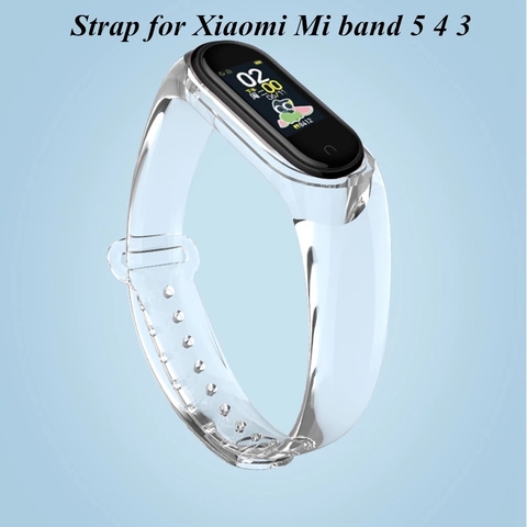 Strap For Xiaomi Mi Band 5 4 3 Transparent Silicone Wrist Replacement Soft TPU Strap For Xiaomi Miband 4 xiomi 4 Band 5 Strap ► Photo 1/6