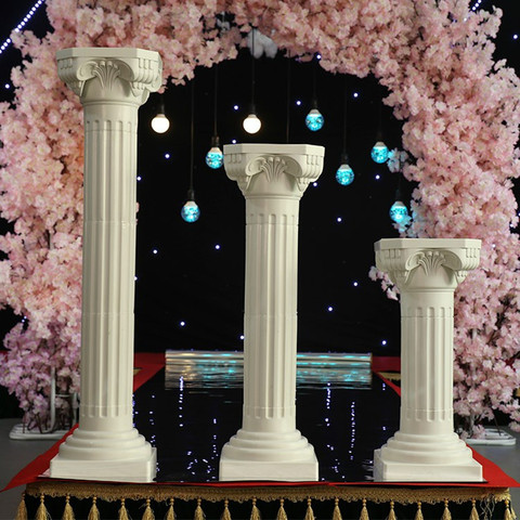 65cm/113cm Wedding Decoration roman column Plastic white Rome pillars Party flower Stand Holder LED lighting Photography Props ► Photo 1/1