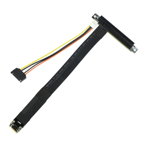 R43SR Riser M.2 Key M Extender Cable to PCIE x16 Graphics Card Extension Cord 16x PCI-e for m2 2230 2242 2260 2280 ► Photo 1/6