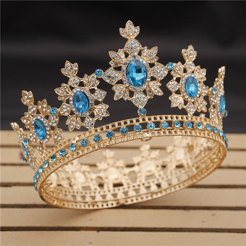 Luxury Royal King Wedding Crown Bride tiaras and Crowns Queen Hair Jewelry Crystal Diadem Prom Headdress Head accessorie Pageant ► Photo 1/6