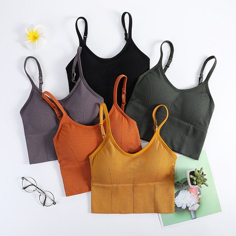 Sport yoga Bra Women Vest Fitness Padded sexy Running Gym Bra wire free Breathable sleep Shockproof Sports Bra ► Photo 1/6