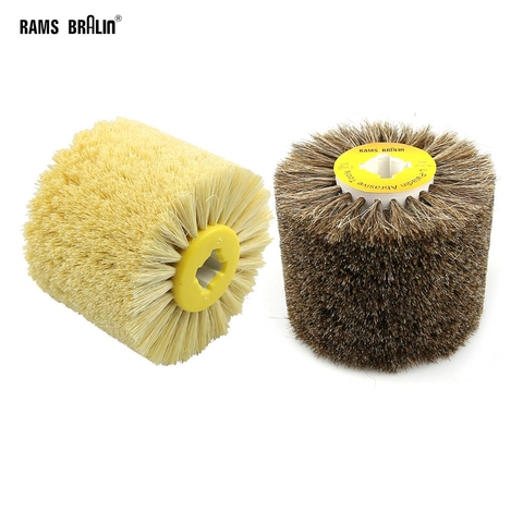 1 pcs 120*100*19mm Sisal Bristle Polishing Waxing Wheel Brush for Annatto Rosewood Furniture Surface Mirror Finish ► Photo 1/6