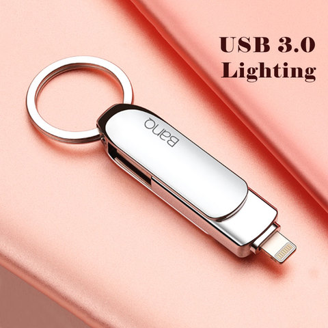 BanQ A50 USB Flash Drive 32GB 64GB For iPhone 8 7 Plus Lightning