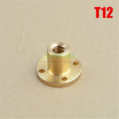 1pcs T12 screw lead brass nut TR12 flange T-type trapezoidal nut Pitch 2mm 3mm ► Photo 1/3