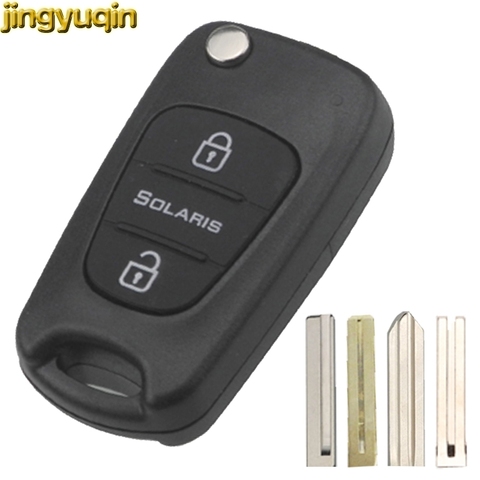 Flip Remote Car Key Shell For Hyundai Solaris Accent Elantra Santa Fe Kia K2 K3 K5 Sorento Sportage Ceed Cerato Rio Morning ► Photo 1/6