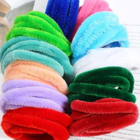 1M/lot Kids Creative Colorful Glitter Plush Bend Soft Felt Strip DIY Chenille Sticks Craft Educational Toy ► Photo 1/6