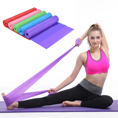 Yoga Pilates Stretch Resistance Band Exercise Fitness Band Training Elastic Exercise Fitness Rubber 150cm natural rubber Gym ► Photo 1/6