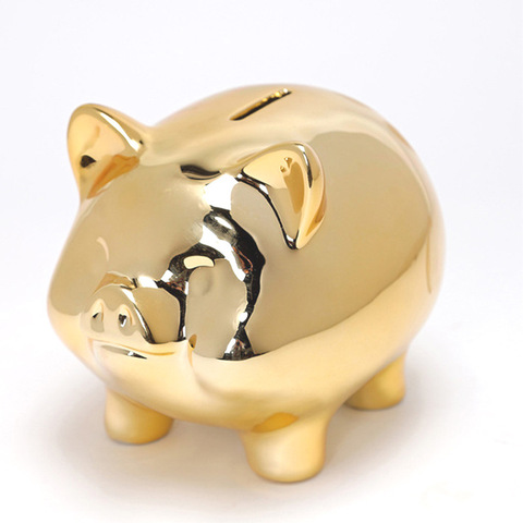 Ceramic Gold Pig Piggy Bank Piggy Bank Piggy Bank Creative Cute Creative Home Decoration ► Photo 1/5