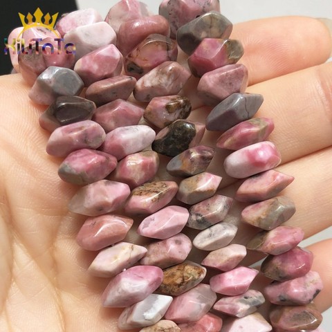 6*11mm Natural Rhodonite Beads Irregular Special Cut Genuine Stone Loose Beads For Jewelry DIY Making Bracelet Charms 15'' 7.5'' ► Photo 1/6