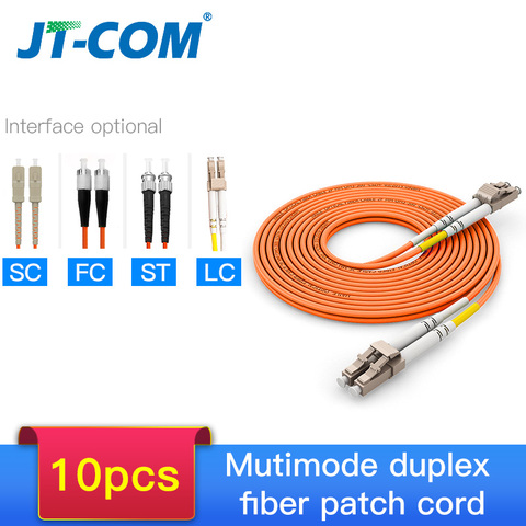 10pcs 1Gb OM2 LC-LC Fiber Cable Multimode Duplex 2.0 3.0mmFiber Optic Patch Cord LC-FC LC-SC LC-ST Multimode Simplex Fiber Cable ► Photo 1/6