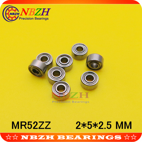 Free shipping 10pcs High quality Low-speed bearings MR52 Z MR52ZZ SMR52ZZ  MR52Z L-520ZZW52 2x5x2. 5 mm 2*5*2.5 mm ► Photo 1/5