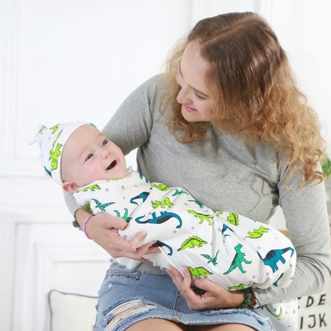 100% Cotton Baby Swaddle Wrap Blanket Newborn Infants Baby Envelop Sleep Bag Sleepsack Mantas Para Bebe KF040S ► Photo 1/6