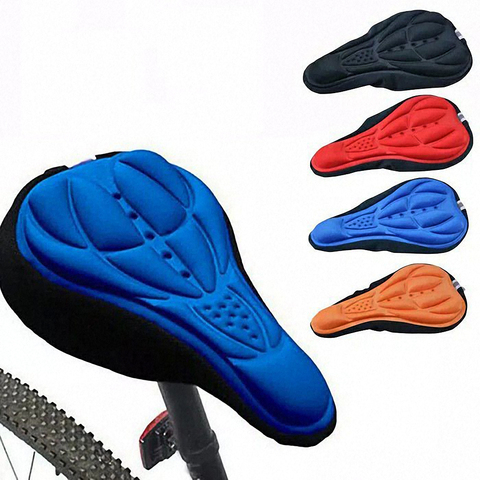 3D Mountain Bike Saddle Cover Soft Breathable Bicycle Saddle Silicone Sponge Bike Seat Cushion Bicycle Accessories ► Photo 1/6