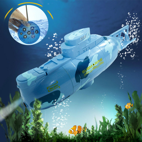 Radio RC Submarine 6 Function Electric Mini Remote Control Speed Boat Explosion Military Battle  Kid Summer Fun Toy Water Proof ► Photo 1/6