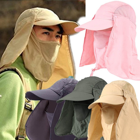 Outdoor Sun Hat UV Protection Ear Flap Neck Cover Fishing Hunting Hiking Cap Unisex Leisure Hat ► Photo 1/6