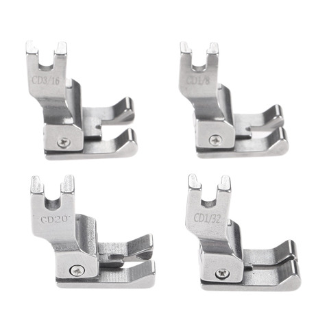 1pc Double Compensating Presser Foot Industrial Sewing Machine Steel Right&Left top stitching CD1/32 CD1/16 CD1/8 CD3/16 feet ► Photo 1/6