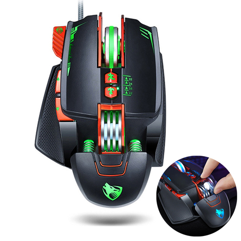 T-Wolf Gaming Mouse Wired 3200 DPI Programmable Breathing Light Ergonomic Game USB Computer Mice Gamer for Desktop Laptop PC ► Photo 1/6