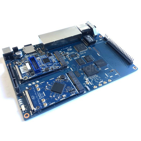 New! Banana Pi R64 MT 7622 Opensource Router Development Board MT7622 4 Gigabit LAN Ports 1 Gigabit WAN 64 Bit Chip ► Photo 1/5