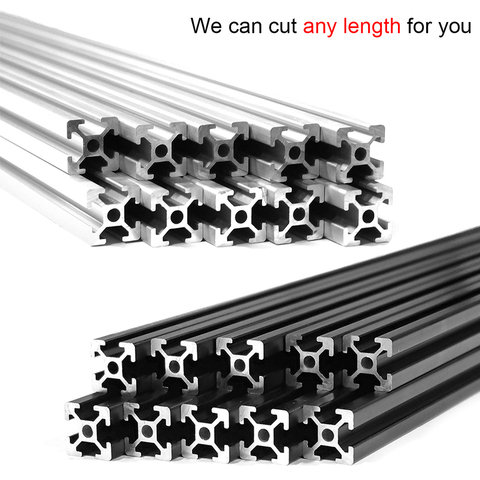 2 Pieces 20x20 T Slot 6mm CNC European Standard Rail Aluminum Extrusion Profile for DIY 3D Printer Free cut ► Photo 1/6