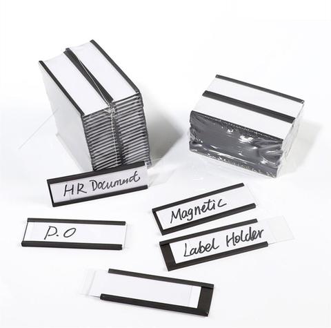 3X1“ Set of 30 or 50 Magnetic Label Holders,Sign and Ticket Holder,Holders for Metal Shelf Label Organization, Whiteboard ► Photo 1/5