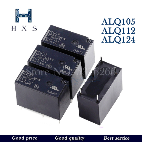 5PCS Relay ALQ105 ALQ112 ALQ124 JQ1P-5V-F JQ1P-12V-F JQ1P-24V-F 10A 5PIN Relay ► Photo 1/3