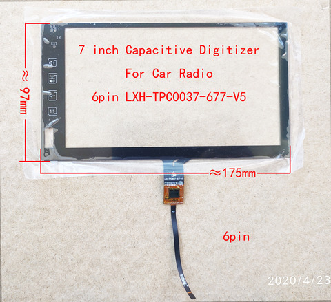 7 inch Car Radio  Capacitive Touch Screen Sensor Digitizer GT911/615 6pin 175*97mm LXH-TPC0037-677-V5 ► Photo 1/2