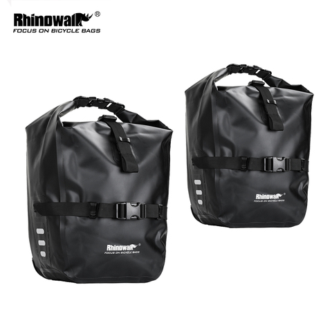 Rhinowalk 2 Pieces 20L Bicycle Pannier Bag Bike Accessories Waterproof Portable Bike Bag Trunk Pack Cycling Travel Cycling Bag ► Photo 1/6