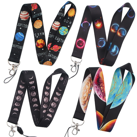 P5710 Dongmanli Famous Planets Lanyard Keychain ID Card Pass Gym Mobile Phone USB Badge Key Ring Holder Neck Straps ► Photo 1/6