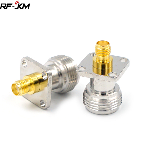 1Pcs N Type Female To SMA Female RF Connector Adapter Test Converter 4 Hole Flange Panel ► Photo 1/5