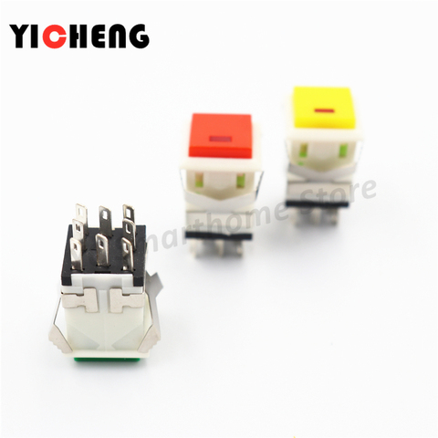 3Pcs kd2 momentary 8Pin Square button switch  KD2-22 momentary  KD2-21 self-locking with light ► Photo 1/6