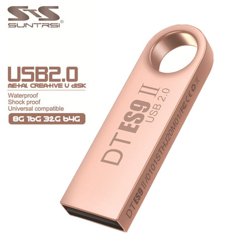 Suntrsi USB Flash Drive 8 16 32 64G pendrive 128G Pen drive  флешка waterproof  u-disk 2.0 colorful usb stick gift for PC ► Photo 1/6