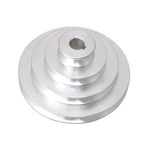 Aluminum A Type 4 Step Pagoda Pulley Wheel 41mm to 130mm Outer Dia 16mm Bore for V-Belt Timing Belt ► Photo 1/4
