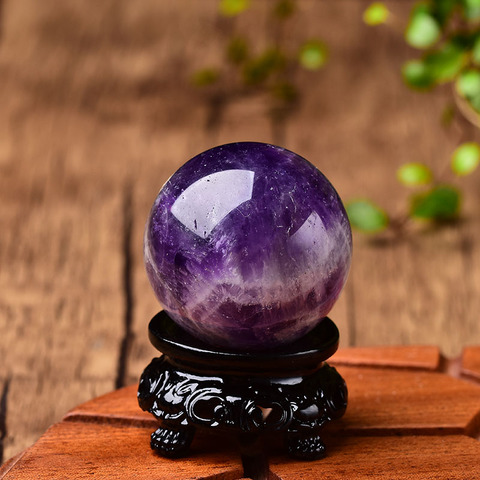 Natural Dream Amethyst Ball Polished Globe Massaging Ball Reiki Healing Stone Home Decoration Exquisite Collect Souvenirs Gift ► Photo 1/6