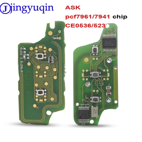 jingyuqin 10p Remote ASK/FSK Key Board for Peugeot 207 307 308 407 607 807 For Citroen C2 C3 C4 C5 C6 CE523 CE536 7941 7946 Id46 ► Photo 1/3