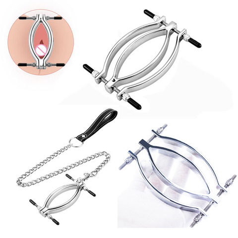 3 Types Labia Clip Clitoris Clamps Adult Games Clitoris Stimulator Teasing G-spot Massage Stainless Steel Sex Toys For Women ► Photo 1/6